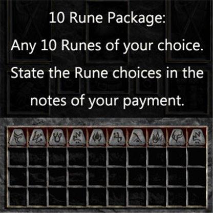 2. Multiple Rune Package 10 x Any Runes - Europe Non-Ladder