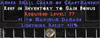 11 Resist Lightning w/ 1 Max Damage SC - West Non-Ladder