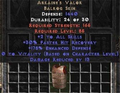 Arkaine's Valor +2 All Skills - Europe Non-Ladder