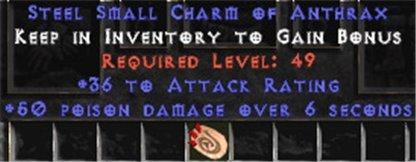36 Attack Rating w/ 50 Poison Damage SC - Perfect - Europe Non-Ladder