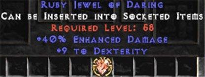 40% ED / 9 Dexterity Jewel - West Non-Ladder