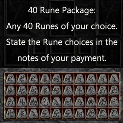 4. Multiple Rune Package 40 x Any Runes - Europe Non-Ladder