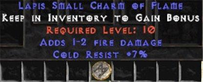 7 Resist Cold w/ 1-2 Fire Damage SC - West Non-Ladder
