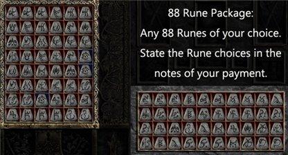 5. Multiple Rune Package 88 x Any Runes - West Non-Ladder