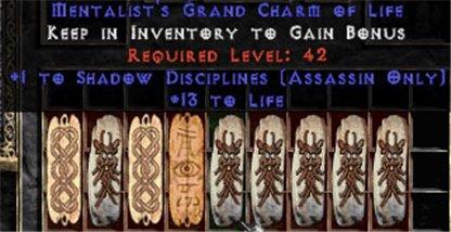 9 x Pack - Assassin Shadow Disciplines w/ 10-20 Life GC - West Non-Ladder
