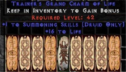 9 x Pack - Druid Summoning Skills w/ 10-20 Life GC - Europe Non-Ladder