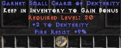 9 Resist Fire w/ 2 Dex SC - West Non-Ladder