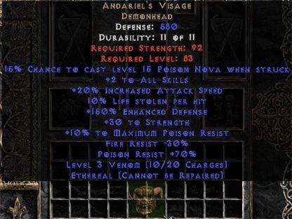 Andariel's Visage - Ethereal - Europe Non-Ladder