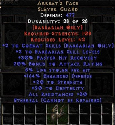 Arreat's Face - Ethereal - 150-179% ED - West Non-Ladder