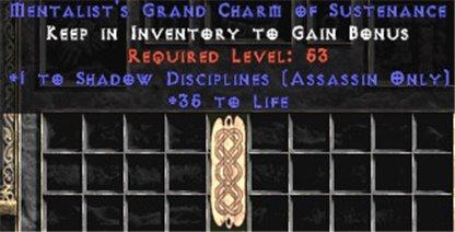 Assassin Shadow Disciplines w/ 35 Life GC - Europe Non-Ladder
