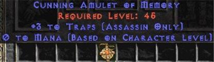 Assassin Amulet - 3 Traps & 0.75 MPL - Europe Non-Ladder