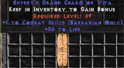 Barbarian Combat Skills w/ 36-39 Life GC - Europe Non-Ladder