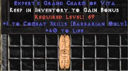 Barbarian Combat Skills w/ 40 Life GC - East Non-Ladder
