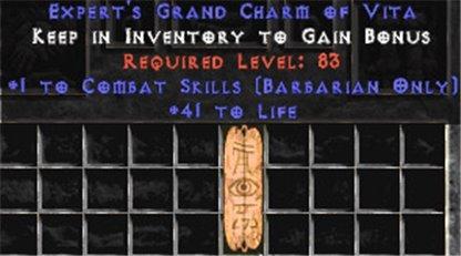 Barbarian Combat Skills w/ 41-44 Life GC - Europe Non-Ladder
