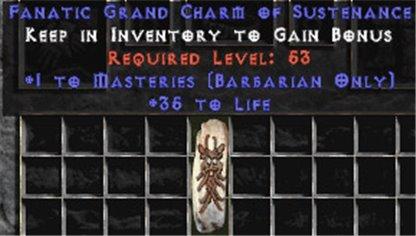 Barbarian Combat Masteries w/ 35 Life GC - Europe Non-Ladder