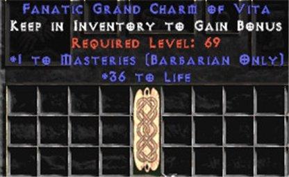 Barbarian Combat Masteries w/ 36-39 Life GC - East Non-Ladder