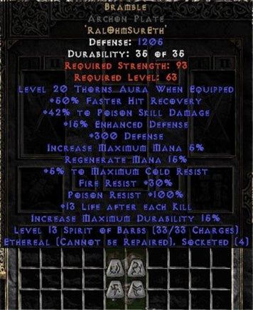 Bramble Archon Plate - Ethereal - +40-49% PSD - Europe Non-Ladder