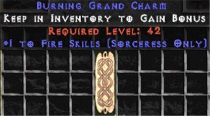 Sorceress Fire Skills GC (plain) - West Non-Ladder
