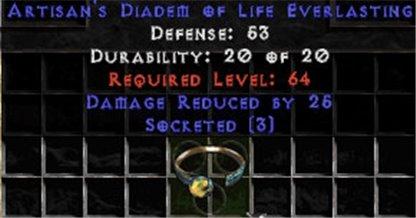Artisan's Tiara/Diadem of Life Everlasting - 25 DR/3 Socket - Europe Non-Ladder