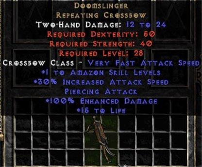 Doomslinger - +100% ED - Perfect - West Non-Ladder