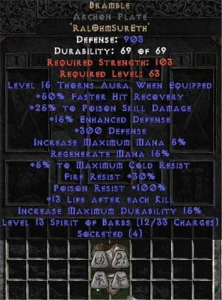 Bramble Archon Plate - +25-39% PSD - Europe Non-Ladder