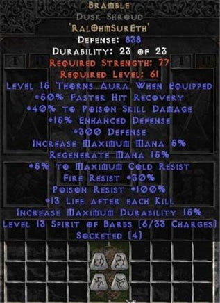 Bramble Dusk Shroud - +40-49% PSD - Europe Non-Ladder