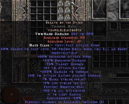 Breath of the Dying Thunder Maul - Ethereal - 415% ED & 12-14% LL - Europe Non-Ladder