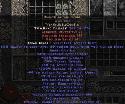 Breath of the Dying War Pike - Ethereal - 415% ED & 12-14% LL - Europe Non-Ladder