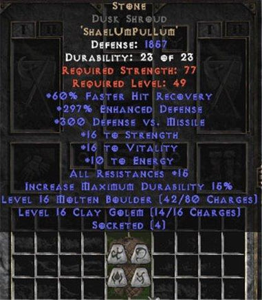 Stone Dusk Shroud - 290-304% ED - West Non-Ladder