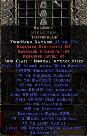 Harmony Hydra Bow - 290% ED & 2-5 Valk - West Non-Ladder