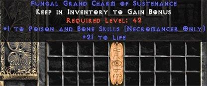 Necromancer Poison & Bone Skills w/ 21-29 Life GC - West Non-Ladder