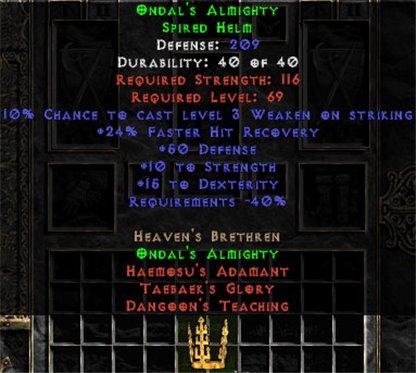 Ondal's Almighty - 209 Def - Perfect - West Non-Ladder