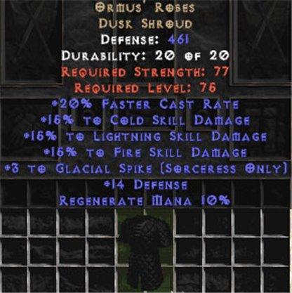 Ormus' Robes +15% to all 3 skills - West Non-Ladder