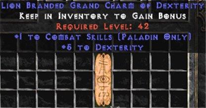 Paladin Combat Skills w/ 3-5 Dex GC - West Non-Ladder