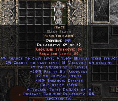 Peace Mage Plate - West Non-Ladder