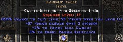 Rainbow Facet - @ Level-Up & +5/-5 Poison - Perfect - Europe Non-Ladder