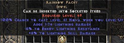 Rainbow Facet - @ Level-Up & +5/-5 Cold - Perfect - West Non-Ladder