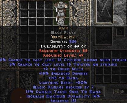 Rain Mage Plate - West Non-Ladder