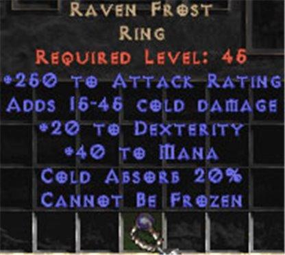Raven Frost - +20 Dex & 250 AR - Perfect - West Non-Ladder