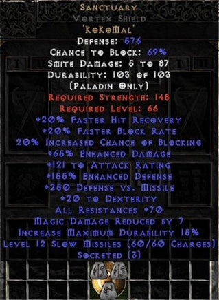 Sanctuary Vortex Shield - 65% ED/121 AR - 70 Res & 145-174% ED - Europe Non-Ladder