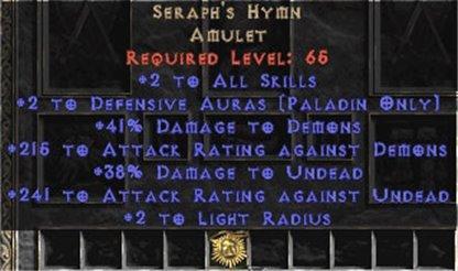 Seraph's Hymn +2 Def Auras - West Non-Ladder