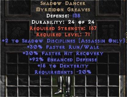 Shadow Dancer +2 Shad. Discp. - West Non-Ladder