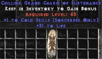 Sorceress Cold Skills w/ 31-34 Life GC - West Non-Ladder