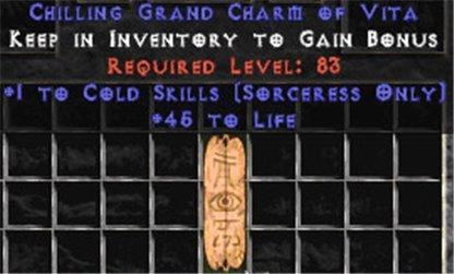 Sorceress Cold Skills w/ 45 Life GC - West Non-Ladder