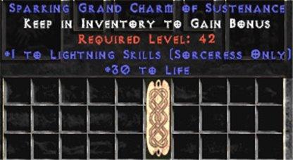 Sorceress Lightning Skills w/ 30 Life GC - West Non-Ladder