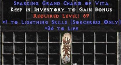 Sorceress Lightning Skills w/ 36-39 Life GC - West Non-Ladder
