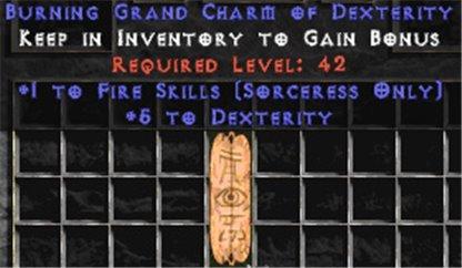 Sorceress Fire Skills w/ 3-5 Dex GC - West Non-Ladder