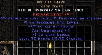 Sorceress Hellfire 17-19 res 20 stats - West Non-Ladder