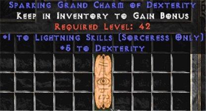 Sorceress Lightning Skills w/ 3-5 Dex GC - West Non-Ladder