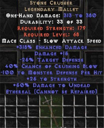 Stone Crusher - Ethereal - West Non-Ladder